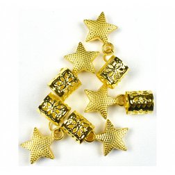 Hair Decoration Stars - Dekorativní korálky do vlasů/copánků (zlaté) Hair Decoration Stars - Dekorativní korálky do vlasů/copánků (zlaté)